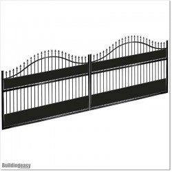5.8M Wide Aluminium Double Curved Swing Gate  in Auckland.