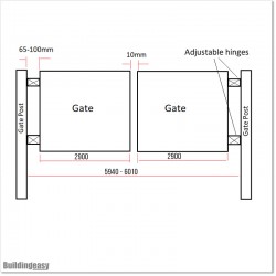 5.8M Wide Aluminium Double Curved Swing Gate  in Auckland.