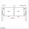 5.8M Wide Aluminium Double Curved Swing Gate  in Auckland.