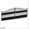 Covered Aluminium Curved Top 5M Wide Double Swing Gates With Parts.