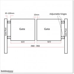 2.7M Wide Aluminium Double Swing Gate Curved Top 1.7M High in Auckland.
