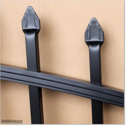 Best Quality Black Colour 3M wide Arched Aluminium Double swing Gates