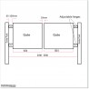 Best Quality Black Colour 3M wide Arched Aluminium Double swing Gates