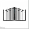 Best Quality Black Colour 3M wide Arched Aluminium Double swing Gates
