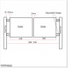 Aluminium Black Colour 1.7 M High Double Swing Gates with 3M Wide.