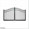 Aluminium Black Colour 1.7 M High Double Swing Gates with 3M Wide.