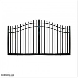 3.2M Wide Aluminium Arch Double Swing Gate includes Parts in Auckland.