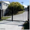3.4M wide Aluminium 1.5M High Curved Double swing Gate in Auckland