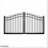 3.4M wide Aluminium 1.5M High Curved Double swing Gate in Auckland