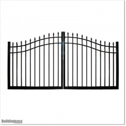 3.3M Wide Aluminium Arch Double Swing Gate includes Parts in Auckland.