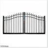 3.3M Wide Aluminium Arch Double Swing Gate includes Parts in Auckland.