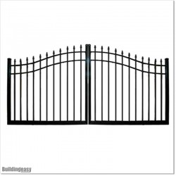 3.7M Wide Aluminium Arch Double Swing Gate includes Parts in Auckland.