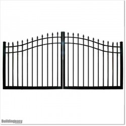 4M Wide Aluminium Curved Top Double Swing Gates in Manukau NZ.