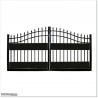 Covered Aluminium Curved Top 3.2M Wide Double Swing Gates in Auckland.
