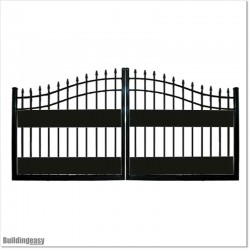 3.7M wide Arch Aluminium Double swing Gate With Fitting Parts In Auckland.