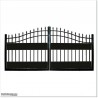 3.7M wide Arch Aluminium Double swing Gate With Fitting Parts In Auckland.