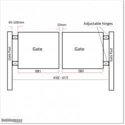 4M Wide Aluminium Double Swing Gate with Plates Fitted in Auckland