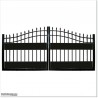 4M Wide Aluminium Double Swing Gate with Plates Fitted in Auckland