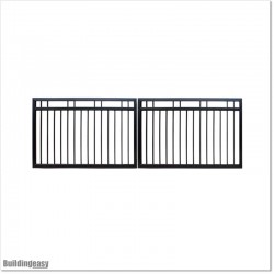 Aluminium Black Colour 1.2 M High Double Swing Gates with 3M Width.