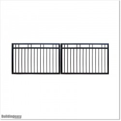 Very Light Ready Made Aluminium Double Swing Gate 3.5MWide & 1.2M High.