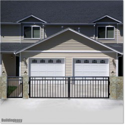 Quality 5M wide Aluminium Double swing Gate With 1.1M High in AKL
