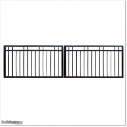Quality 5M wide Aluminium Double swing Gate With 1.1M High in AKL
