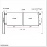 4M wide 1.2M High Aluminium Double swing Gates With Plates Fitted in AKL