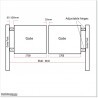 Black Colour 5.4M Wide Aluminium Double swing Gate in Auckland .
