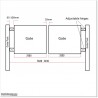 Black Colour 5.8M Wide Aluminium Double swing Gate in Auckland .