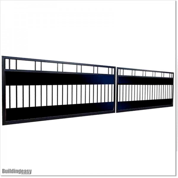 Black Colour 5.8M Wide Aluminium Double swing Gate in Auckland .