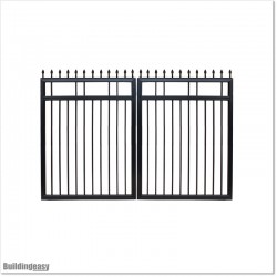2.7M Wide Aluminium Double Swing Gate with Spikes On top in Auckland.