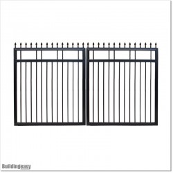 Spikes Fitted Aluminium Double Swing Gate 3.1M Wide and 1.8M High.