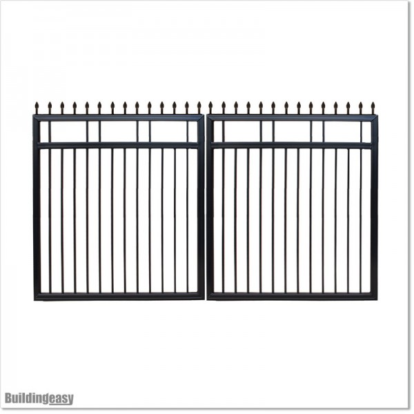 Spikes Fitted Aluminium Double Swing Gate 3.1M Wide and 1.8M High.