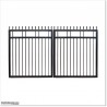Spikes Fitted Aluminium Double Swing Gate 3.1M Wide and 1.8M High.