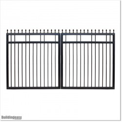 Black Colour 3.3M wide Quality Aluminium Double swing Gates in New Zealand.