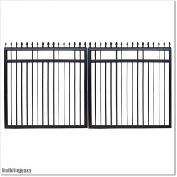 100% Aluminium 3.8M Double swing Gates with Spear Heads Fitted in NZ.
