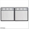 100% Aluminium 3.8M Double swing Gates with Spear Heads Fitted in NZ.