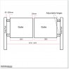 4M Wide Aluminium Swing Gate with Spear Heads For Best Price in Auckland.