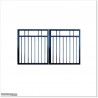 2.7M wide Aluminium Double swing Gate in Auckland black Colour.