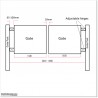 2.9M wide Aluminium Double swing Gate in Auckland.