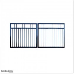 Aluminium Black Powder Coated Double Swing Gate 3.1M Wide.