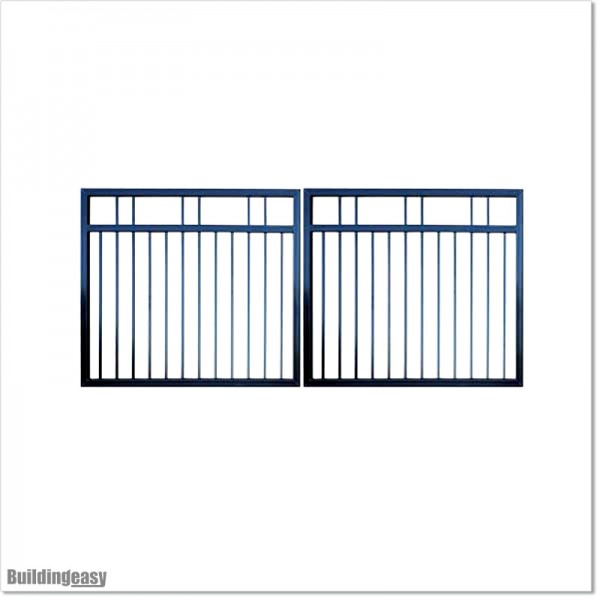 Aluminium Black Powder Coated Double Swing Gate 3.1M Wide.