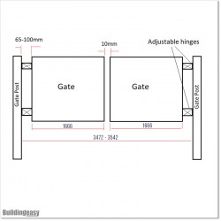 3.3M wide Aluminium Double swing Gate for Cheapest Price in Auckland.