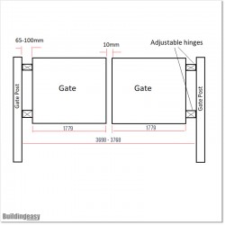 Black 3.6M wide Aluminium Double swing Gate With the Best Quality.
