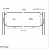 Black 3.6M wide Aluminium Double swing Gate With the Best Quality.