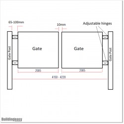 4 M wide Aluminium Swing Gate with the Best Quality and For Best Price