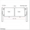 Very Light Aluminium Covered Double Swing Gate 3.1M Wide and 1.7M High.