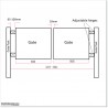 Black 3.6M Wide Aluminium Double Swing Gate With More Privacy in AKL.