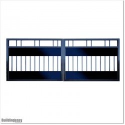 3.8M Wide Aluminium Double Swing Gate with Plates Fitted in Auckland