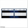 3.8M Wide Aluminium Double Swing Gate with Plates Fitted in Auckland